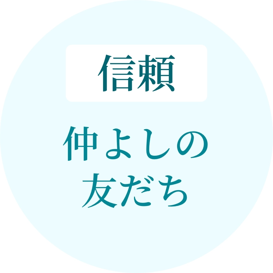 信頼 — 仲よしの友だち